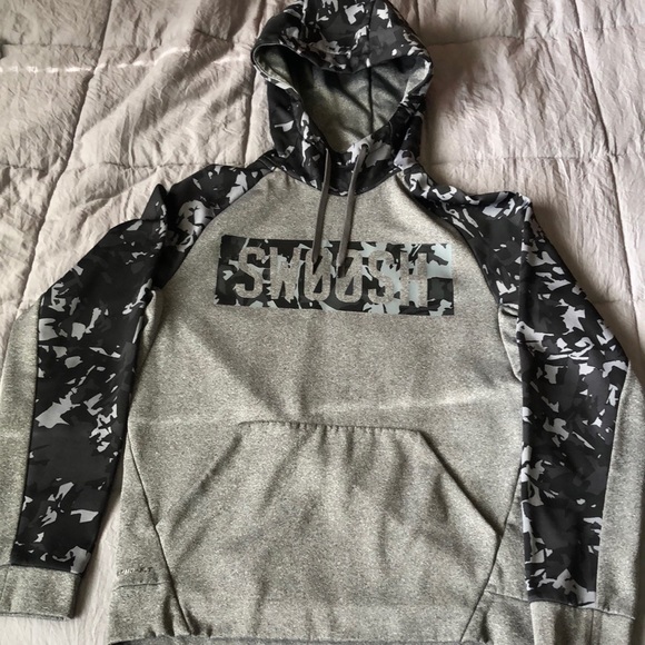 Lettered SWOOSH logo pullover hoodie - Picture 1 of 6